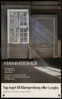 6z121 HAMMERSHOI 24x39 Danish museum/art exhibition 1981 art of sunlight streaming through window!
