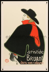 6z406 HENRI DE TOULOUSE-LAUTREC 20x30 French special poster 1960s Aristide Bruant dans son cabaret!