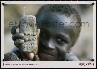 6z409 HOE GROOT IS JOUW WERELD 12x17 Dutch special poster 1990s close-up of child and mud-phone!