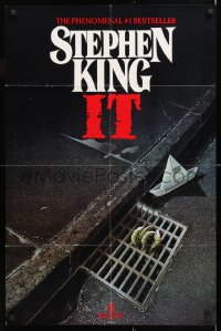 6z090 IT 23x35 advertising poster 1987 creepy art of It's hand in sewer from original novel!