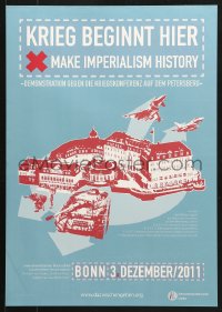 6z431 MAKE IMPERIALISM HISTORY 17x23 German special poster 2011 Bonn, Germany, military art!