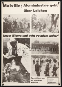6z432 MALVILLE 17x24 German special poster 1980s images from anti-nuclear protests!