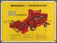 6z091 MASSEY-FERGUSON 30x40 English advertising poster 1950s great art of agricultural machine!