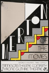 6z167 MERTON OF THE MOVIES foil 20x30 stage poster 1968 deco title art by Roy Lichtenstein!