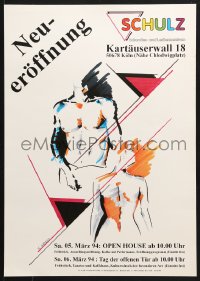 6z094 NEUEROFFNUNG SCHULZ 17x23 German advertising poster 1994 cool different erotic art!