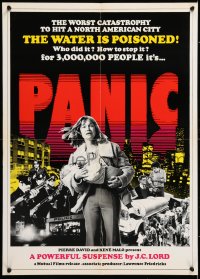6z444 PANIC 20x28 Canadian poster 1977 the water is poisoned! Who did it? How to stop it, Panique!