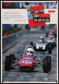 6z450 POST DANMARK 28x40 Danish special poster 1990s Postal Service, Rappe Racerbiler!