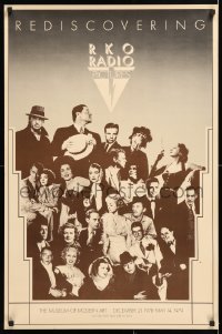 6z136 REDISCOVERING RKO RADIO PICTURES 2-sided 23x35 museum/art exhibition 1978 cool image of RKO stars!