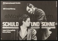 6z174 SCHULD UND SUHNE 16x23 East German stage poster 1989 Dostoyevsky's Crime and Punishment!