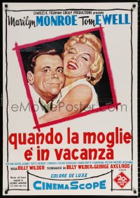6z460 SEVEN YEAR ITCH 28x39 Italian special poster 1980s Wilder, Marilyn Monroe & Ewell by Manno!