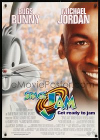 6z467 SPACE JAM 23x33 special poster 1996 Michael Jordan & Bugs Bunny in outer space!