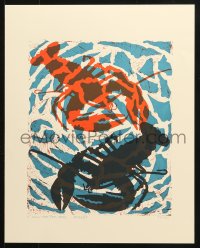 6z277 UNKNOWN ART PRINT signed #47/120 14x17 art print 2000s by artist C. Van Der Zee, lobsters!