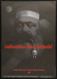 6z488 WEIHNACHTEN OHNE VATTENFALL 19x26 German special poster 2000s Karl Marx with red eyes!