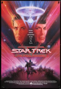 6z900 STAR TREK V advance 1sh 1989 The Final Frontier, art of William Shatner & Nimoy by Bob Peak!
