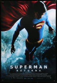 6z916 SUPERMAN RETURNS advance DS 1sh 2006 06.30 style, Bryan Singer, image of Routh in space!