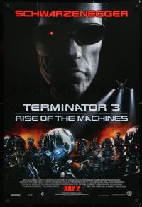 6z922 TERMINATOR 3 July style int'l advance DS 1sh 2003 Arnold Schwarzenegger, many killer cyborgs!