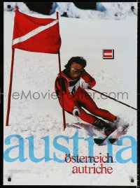 6z189 AUSTRIA slalom style 23x32 Austrian travel poster 1970s image from the country!
