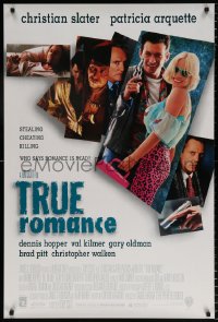 6z943 TRUE ROMANCE DS 1sh 1993 Christian Slater, Patricia Arquette, by Quentin Tarantino!