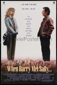 6z968 WHEN HARRY MET SALLY 1sh 1989 giant Billy Crystal & sexy Meg Ryan over New York City!