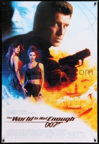 6z987 WORLD IS NOT ENOUGH int'l 1sh 1999 Brosnan as James Bond, Richards, Marceau, white background!