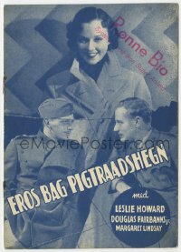 7a174 CAPTURED Danish program 1934 Leslie Howard & Douglas Fairbanks Jr both love Margaret Lindsay!