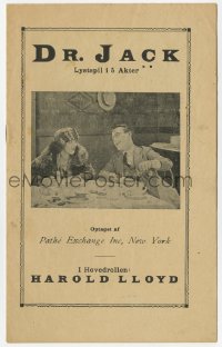 7a202 DR. JACK Danish program 1923 doctor Harold Lloyd & Mildred Davis sitting at table!
