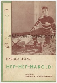 7a222 FRESHMAN Danish program R1930s different images of Harold Lloyd in football uniform!