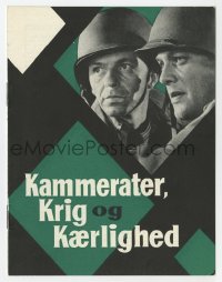 7a277 KINGS GO FORTH Danish program 1959 different images of Frank Sinatra & Tony Curtis in WWII!
