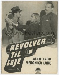 7a404 THIS GUN FOR HIRE Danish program 1947 different images of Alan Ladd & sexy Veronica Lake!