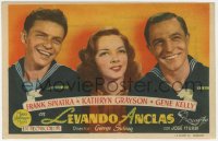 7a447 ANCHORS AWEIGH Spanish herald 1948 sailors Frank Sinatra & Gene Kelly with Kathryn Grayson!