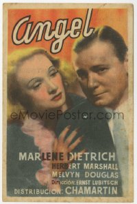 7a449 ANGEL Spanish herald 1942 Marlene Dietrich & Herbert Marshall c/u, Ernst Lubitsch, Raphaelson