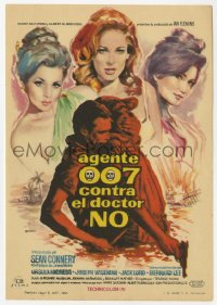 7a515 DR. NO Spanish herald 1963 different art of Sean Connery as James Bond & sexy girls by Mac!