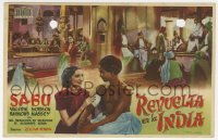 7a517 DRUMS Spanish herald 1946 different image of Sabu & Valerie Hobson in mystic India!