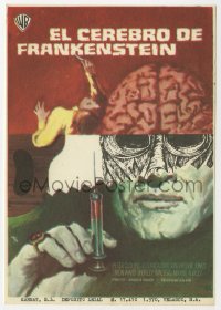 7a532 FRANKENSTEIN MUST BE DESTROYED Spanish herald 1970 cool different monster art by MCP!