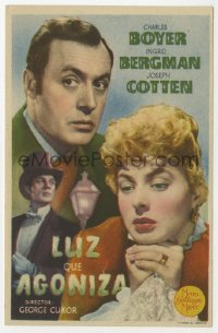 7a538 GASLIGHT Spanish herald 1947 Ingrid Bergman, Joseph Cotten, Charles Boyer, different!