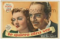 7a567 I LOVE YOU AGAIN Spanish herald 1944 best close portrait of William Powell & Myrna Loy!
