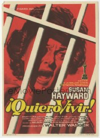 7a568 I WANT TO LIVE Spanish herald 1959 Mac art of Susan Hayward as Barbara Graham behind bars!