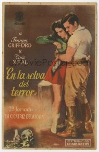 7a587 JUNGLE GIRL yellow title style part 2 Spanish herald 1945 Gifford, Neal, Burroughs, serial!