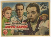 7a589 KEY LARGO Spanish herald 1949 Humphrey Bogart, Lauren Bacall, Edward G. Robinson, Barrymore