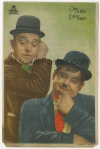 7a596 LAUREL & HARDY Spanish herald 1930s great posed portrait the legendary comedy team!