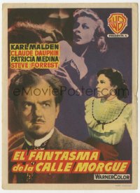 7a637 PHANTOM OF THE RUE MORGUE Spanish herald 1954 Karl Malden, Patricia Medina, different image!
