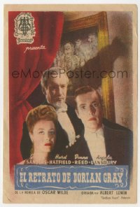 7a642 PICTURE OF DORIAN GRAY Spanish herald 1947 George Sanders, Hatfield, Donna Reed, different!