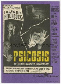 7a650 PSYCHO Spanish herald 1961 Janet Leigh, Anthony Perkins, Alfred Hitchcock shown!