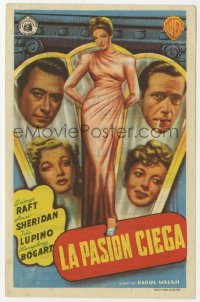 7a694 THEY DRIVE BY NIGHT Spanish herald 1948 Humphrey Bogart, George Raft, Ann Sheridan, Ida Lupino