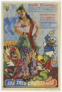 7a698 THREE CABALLEROS Spanish herald 1947 Donald Duck, Joe Carioca, Panchito & sexy girl!