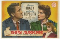 7a720 WITHOUT LOVE Spanish herald 1947 Spencer Tracy, Katharine Hepburn & Lucille Ball, different!