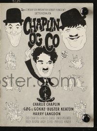 7a131 30 YEARS OF FUN Danish program 1965 Chaplin, Keaton, Laurel & Hardy, different Ole art!