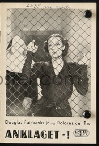 7a132 ACCUSED Danish program 1936 Douglas Fairbanks Jr., Dolores del Rio, different images!