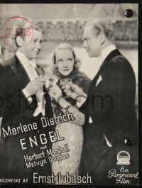 7a137 ANGEL Danish program 1937 Marlene Dietrich, Herbert Marshall, Melvyn Douglas, Ernst Lubitsch