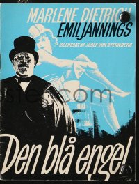 7a156 BLUE ANGEL Danish program R1960s Josef von Sternberg, Emil Jannings, Marlene Dietrich!